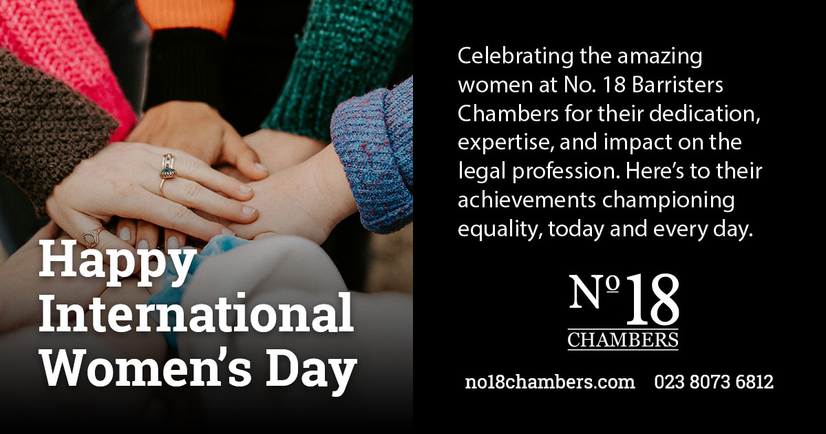 Happy International Women’s Day from No 18 Chambers
